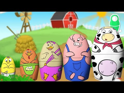 Surprise Eggs Animals Dolls With Funny Animal Characters | Learn Sizes, Sound Animals
