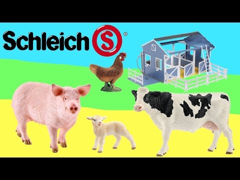 Farm Animal Toy Collection Video for Kids Childrens Funny Happy Cute Zoo Animal Toys