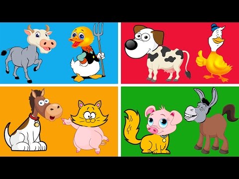 Farm Animals with Wrong Heads Compilation | Funny Learn Farm Animals for Children | Baby TV.