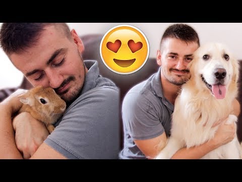 Hugging My Rabbit and Dog for Too Long [FUNNY REACTION] 😂