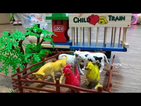Kids toys surprise. Animals for the farm.  Funny video
