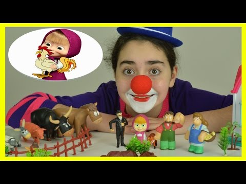 Farm Animals For Kids – Educational Fun Learning Video with Clown Flower