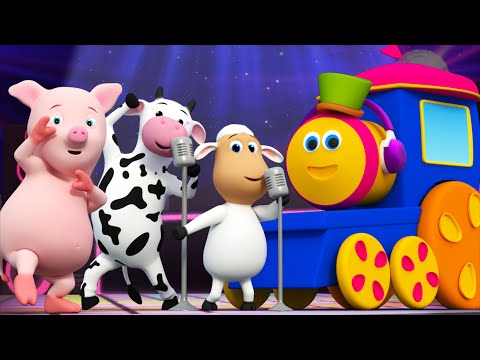 Bob The Train | Animal Sounds Songs for Kids | Funny Animals Dance Video  for Children