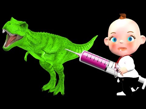 Funny Little Babies Doctor Syringe Wild Animals Finger Family | Five Little Babies Rhymes Collection