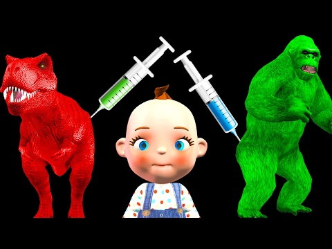 Funny Little Baby Boy Injections In The Bottom Wild Animals Finger Family Nursery Rhymes Collection