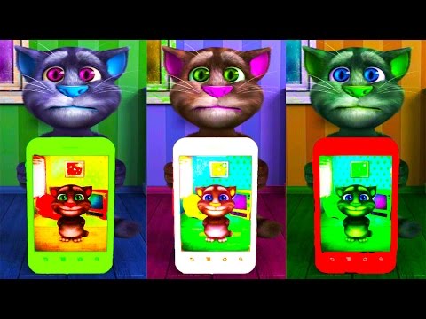 Talking Tom Cat Colors Reaction Compilation Funny Videos Kids Games Ben Dog Children  Funny Cat