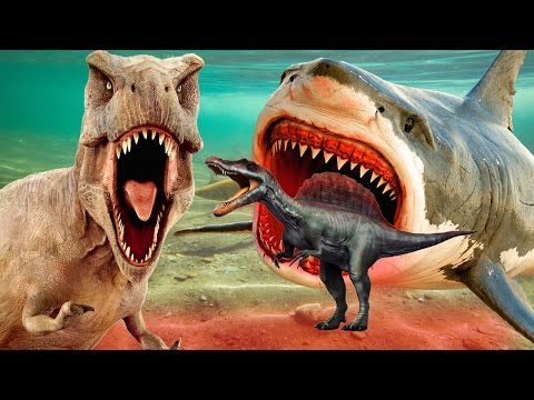 Dinosaurs Vs Shark 3d Animation Short Film 3d Cartoon Wild Animals Funny Short Movie for Children