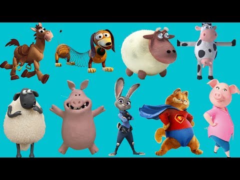 Farm animals wrong | With Funny Cartoon Characters | Baby Learn Farm Animals Names and Sounds