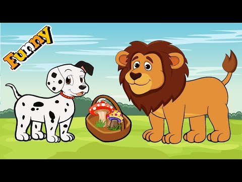 Dogs Cartoons for Children – Dalmatian and  Lion – Funny Animals Cartoons For Children