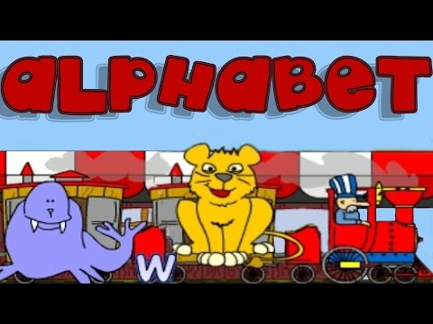 Zoo Animals Alphabet Learning, ABC Train, Funny Game for Babies and Kids, Exercises for Preschoolers